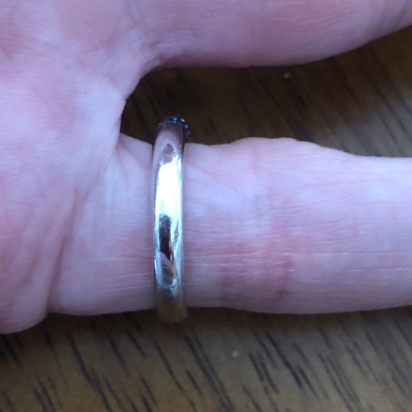 Blue Sapphire Band Ring - Picture 8 of 9